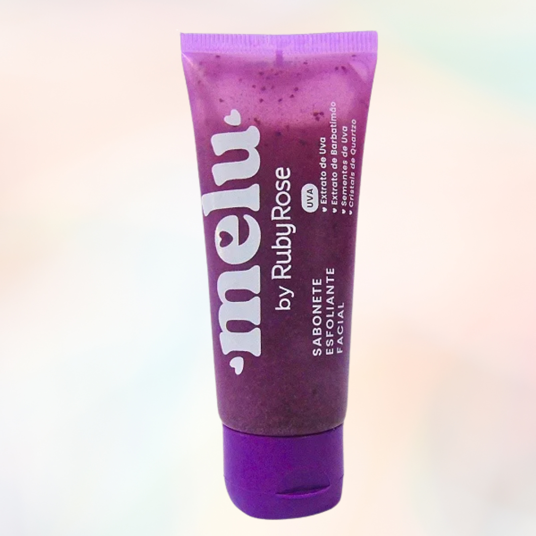 SABONETE FACIAL ESFOLIANTE - UVA - MELU - RUBY ROSE